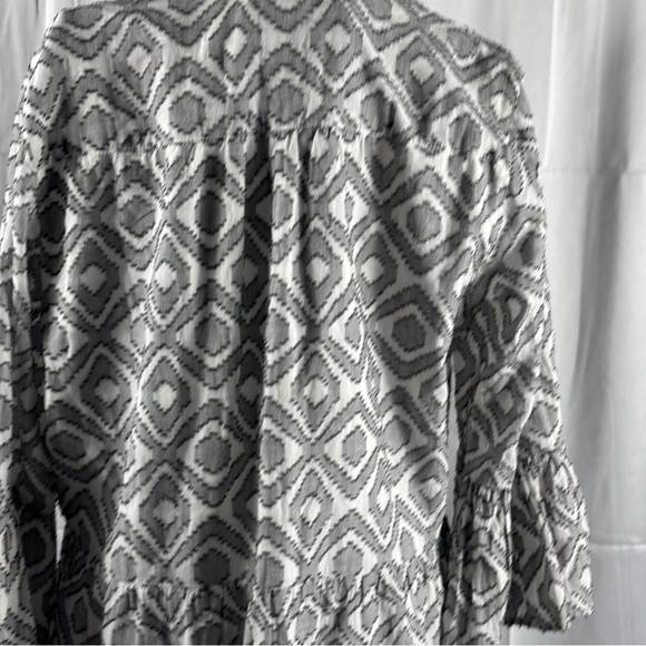 Tommy Bahama White and Gray Geometric Midi Dress - Picture 5 of 6